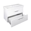 TMP LUX 100D fali fürdőszobabútor - CeraStyle SHARP 37600 DUPLA csaplyukas mosdóval - 100 x 48 cm