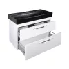 TMP LUX 100D fali fürdőszobabútor - CeraStyle SHARP FEKETE DUPLA csaplyukas mosdóval - 100 x 48 cm