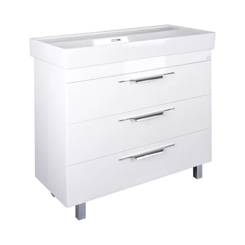 TMP TRIO 100D álló fürdőszobabútor - CeraStyle SHARP - 37600 DUPLA csaplyukas mosdóval - 100 x 48 cm