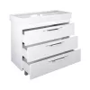 TMP TRIO 100D álló fürdőszobabútor - CeraStyle SHARP - 37600 DUPLA csaplyukas mosdóval - 100 x 48 cm