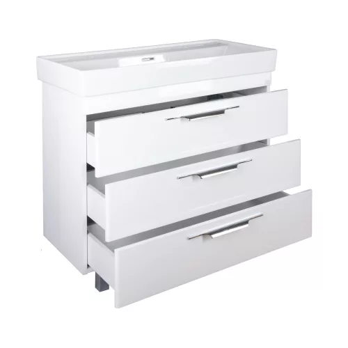 TMP TRIO 100D álló fürdőszobabútor - CeraStyle SHARP - 37600 DUPLA csaplyukas mosdóval - 100 x 48 cm