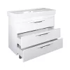 TMP TRIO 100D álló fürdőszobabútor - CeraStyle SHARP - 37600 DUPLA csaplyukas mosdóval - 100 x 48 cm