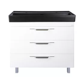   TMP TRIO 100D álló fürdőszobabútor - CeraStyle SHARP FEKETE DUPLA csaplyukas mosdóval - 100 x 48 cm