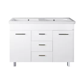   TMP FLAT 120 álló fürdőszobabútor - Sanovit ISIK 4120 DUPLA porcelán mosdóval - 120 x 44 cm