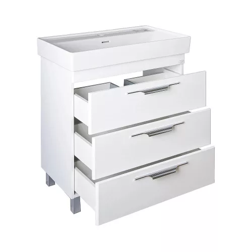 TMP TRIO 80 álló fürdőszobabútor - CeraStyle SHARP - 37300 mosdóval - 80 x 48 cm