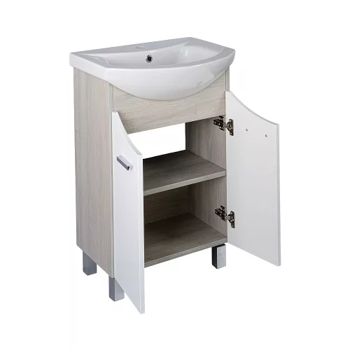 TMP ZX 55 - SONOMA - álló fürdőszobabútor - Sanovit ZENON - 6055 porcelán mosdóval - 55 x 44 cm
