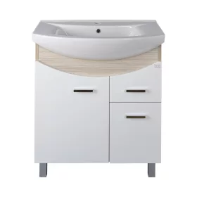   TMP ZX 75 - SONOMA - álló fürdőszobabútor - Sanovit ZENON - 6075 porcelán mosdóval - 75 x 50 cm