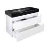 TMP SHARP 100D fali fürdőszobabútor - CeraStyle SHARP FEKETE DUPLA csaplyukas mosdóval - 100 x 48 cm