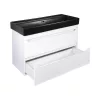 TMP SHARP 100D fali fürdőszobabútor - CeraStyle SHARP FEKETE DUPLA csaplyukas mosdóval - 100 x 48 cm