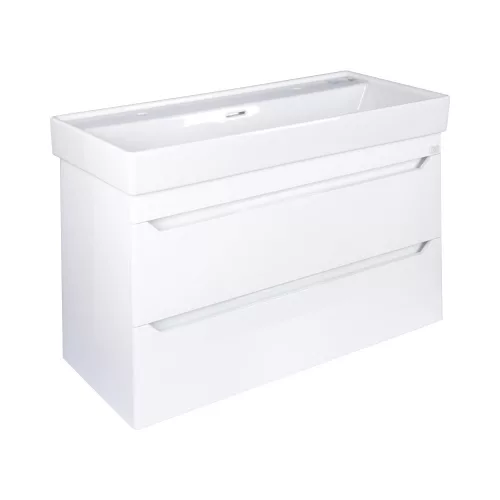 TMP SHARP 100 fali fürdőszobabútor - CeraStyle SHARP - 37600 DUPLA csaplyukas mosdóval - 100 x 48 cm