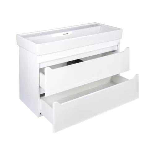 TMP SHARP 100 fali fürdőszobabútor - CeraStyle SHARP - 37600 DUPLA csaplyukas mosdóval - 100 x 48 cm