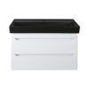 TMP SHARP 100 fali fürdőszobabútor - CeraStyle SHARP FEKETE mosdóval - 100 x 48 cm