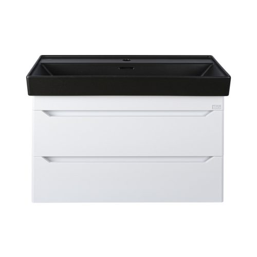 TMP SHARP 100 fali fürdőszobabútor - CeraStyle SHARP FEKETE mosdóval - 100 x 48 cm