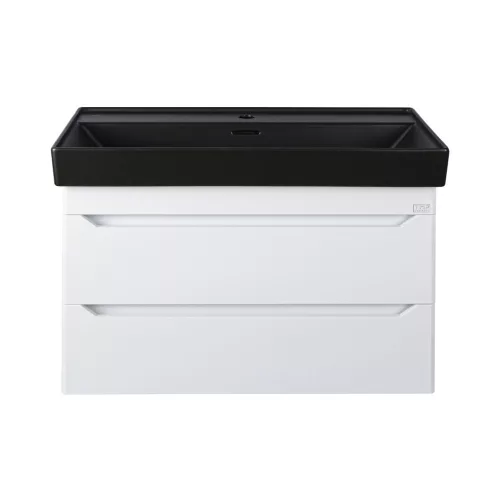 TMP SHARP 100 fali fürdőszobabútor - CeraStyle SHARP FEKETE mosdóval - 100 x 48 cm