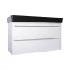 TMP SHARP 100 fali fürdőszobabútor - CeraStyle SHARP FEKETE mosdóval - 100 x 48 cm