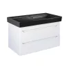 TMP SHARP 100 fali fürdőszobabútor - CeraStyle SHARP FEKETE mosdóval - 100 x 48 cm