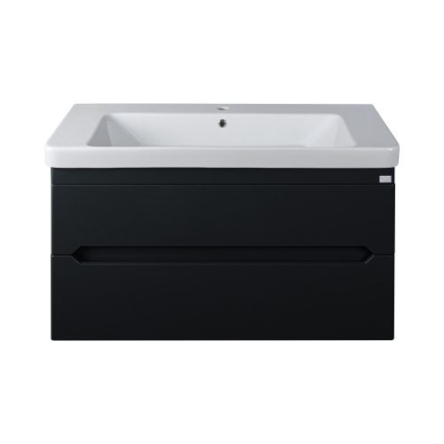 TMP SHARP 105 - FEKETE - fali fürdőszobabútor- Sanovit LUXURY 11105 mosdóval - 105 x 46 cm
