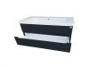 TMP SHARP 105 - FEKETE - fali fürdőszobabútor- Sanovit LUXURY 11105 mosdóval - 105 x 46 cm
