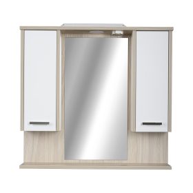   TMP ZX - SONOMA - Tükrös fürdőszobai szekrény LED világítással - 85 x 80 cm
