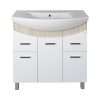 TMP ZX 95 - SONOMA - álló fürdőszobabútor - Sanovit ZENON - 6095 porcelán mosdóval - 97 x 51 cm