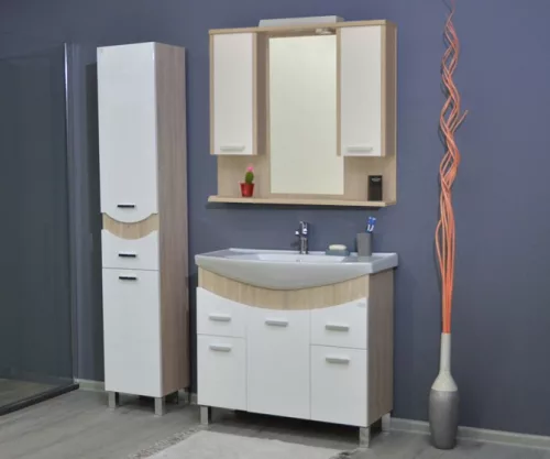 TMP ZX 95 - SONOMA - álló fürdőszobabútor - Sanovit ZENON - 6095 porcelán mosdóval - 97 x 51 cm