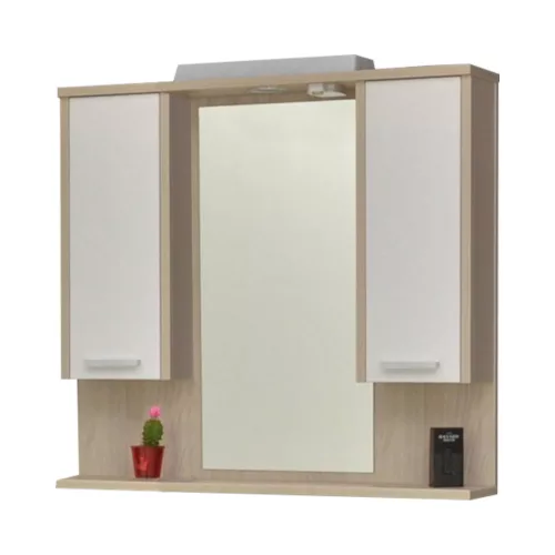 TMP ZX - SONOMA - Tükrös fürdőszobai szekrény LED világítással - 95 x 80 cm