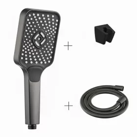   Caldo Freddo Blackspirit zuhanyszett - 3 funkciós zuhanyfejjel - GUNMETAL - szürke