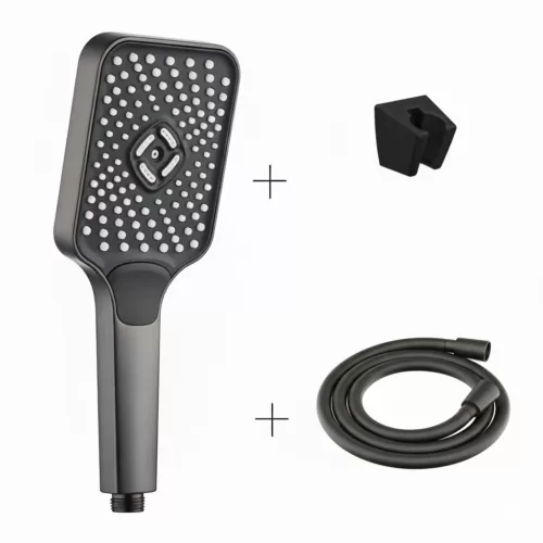 Caldo Freddo Blackspirit zuhanyszett - 3 funkciós zuhanyfejjel - GUNMETAL - fegyverszürke