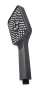 Caldo Freddo Blackspirit zuhanyszett - 3 funkciós zuhanyfejjel - GUNMETAL - fegyverszürke