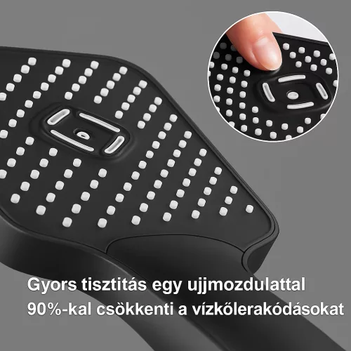 Caldo Freddo Blackspirit zuhanyszett - 3 funkciós zuhanyfejjel - GUNMETAL - fegyverszürke