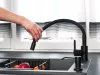 Caldo Freddo álló mosogató csaptelep FEKETE - FEKETE flexibilis kifolyócsővel