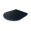 Viva FEKETE BRILLA SLIM L WC ülőke - duroplast - lecsapódásgátlós - levehető klikk - 42 x 36,5 cm