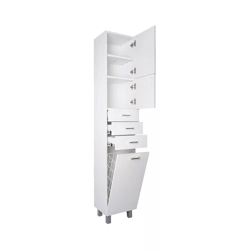 Viva STYLE fürdőszobai ÁLLÓSZEKRÉNY 192 magas szennyestartós - JOBBOS - 35 x 28 x 192 cm