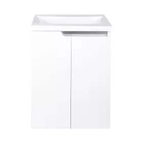  Piramida EURIDIKA fali /álló fürdőszobabútor - műmárvány mosdóval - 2 ajtós - 60 x 75 x 46 cm