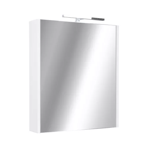 Piramida AKVA 60 H Tükrös fürdőszobai szekrény -1 ajtós kivitel - LED világítással - 60 x 69 x 13 cm