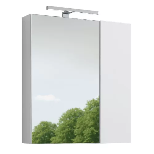 Piramida AKVA 60 R Tükrös fürdőszobai szekrény -2 ajtós kivitel - LED világítással - 60 x 69 x 13 cm