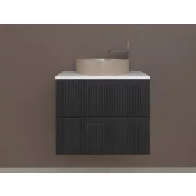   Piramida EURIDIKA fali fürdőszobabútor - mosdópult mosdó nélkül -2 fiókos - PINO FEKETE - 65 x 48 x 53 cm