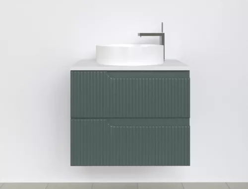 Piramida EURIDIKA fali fürdőszobabútor - mosdópult mosdó nélkül -2 fiókos - PINO ZÖLD - 64 x48x53 cm