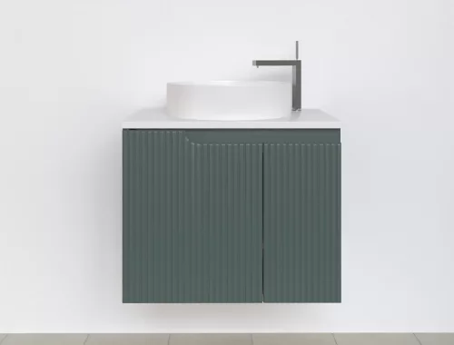 Piramida EURIDIKA fali fürdőszobabútor - mosdópult mosdó nélkül-2 ajtós-PINO ZÖLD - 64 x 48 x 53 cm