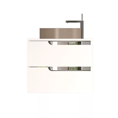 Piramida EURIDIKA fali fürdőszobabútor - mosdópult mosdó nélkül -2 fiókos - 64 x 48 x 53 cm