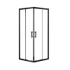 Viva AQUA Max Zuhanykabin SZÖGLETES FEKETE Profil - 6 mm víztiszta üveg - 80 x 80 x 190 cm