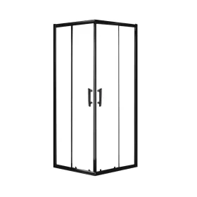   Viva AQUA Max Zuhanykabin SZÖGLETES FEKETE Profil - 6 mm víztiszta üveg - 90 x 90 x 190 cm