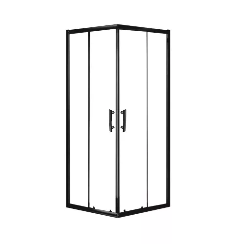 Viva AQUA Max Zuhanykabin SZÖGLETES FEKETE Profil - 6 mm víztiszta üveg - 90 x 90 x 190 cm