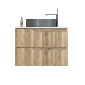   Piramida EURIDIKA fali fürdőszobabútor - mosdópult mosdó nélkül -2 fiókos - PINO TÖLGY - 75 x 48 x 53 cm