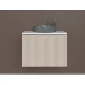   Piramida EURIDIKA fali fürdőszobabútor - mosdópult mosdó nélkül -2 ajtós - PINO BÉZS - 75 x 48 x 53 cm