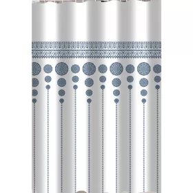   Zuhanyfüggöny - BLUE AND WHITE - Impregnált textil - 180 x 200 cm