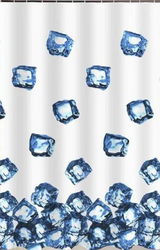 Zuhanyfüggöny - ICE CUBE - Impregnált textil - 180 x 200 cm