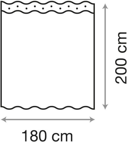 Zuhanyfüggöny - TROPIC - Impregnált textil - 180 x 200 cm