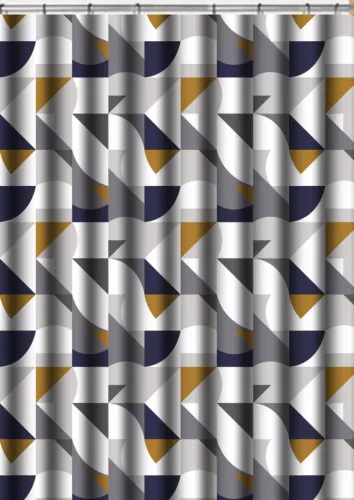 Zuhanyfüggöny - SILVER MOSAIC - Impregnált textil - 180 x 200 cm