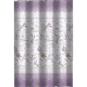   Zuhanyfüggöny - LEVANDE - Impregnált textil - 180 x 200 cm